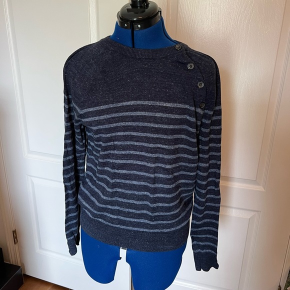 Abercrombie & Fitch Sweaters - PULLOVER SWEATER✨Navy Blue Crew Neck Sweater Size Small